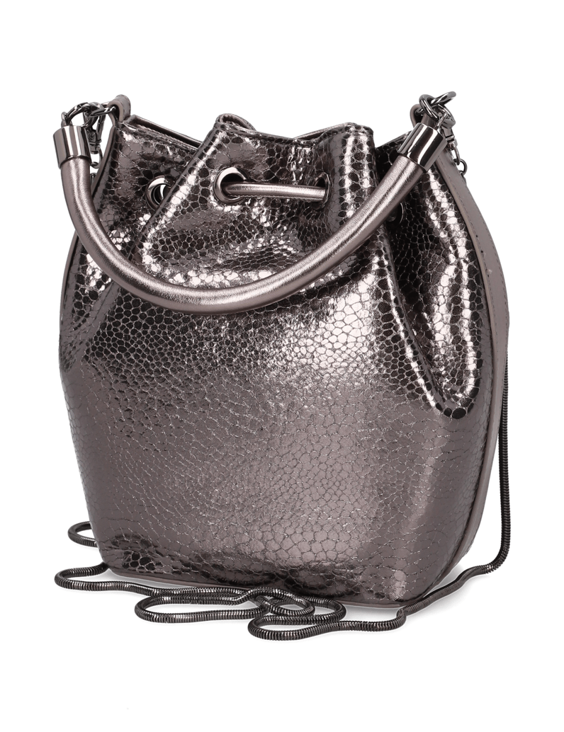 Silvia-Schneider-imitácia-kože-malá-taška-strieborná