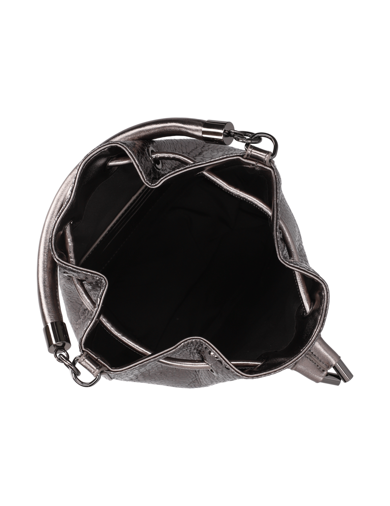 Silvia-Schneider-imitácia-kože-malá-taška-strieborná