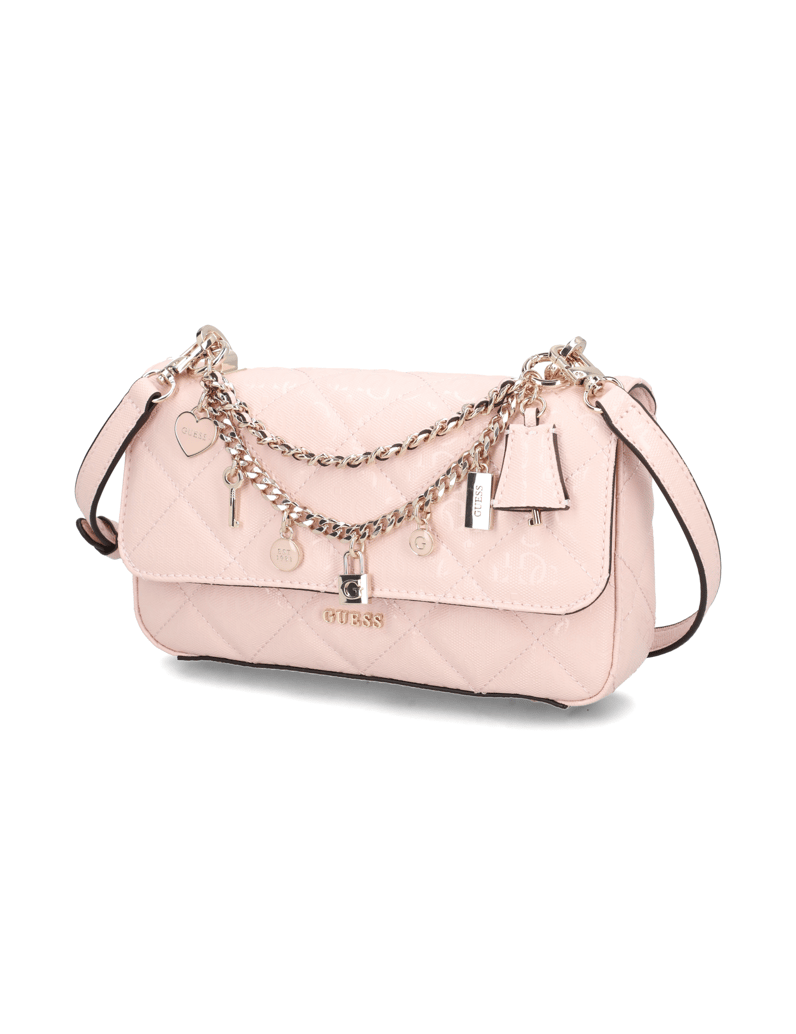 GUESS-LIBBY-FLAP-CROSSBODY-růžová