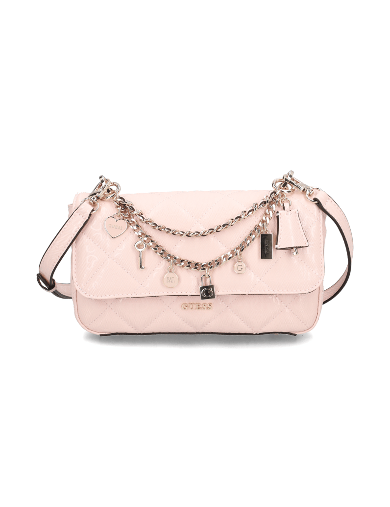 GUESS-LIBBY-FLAP-CROSSBODY-růžová