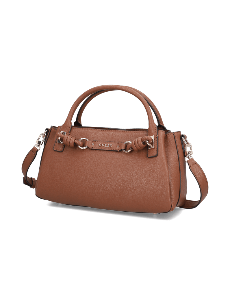 GUESS-CAMELIA-3-COMP-SATCHEL-cognac