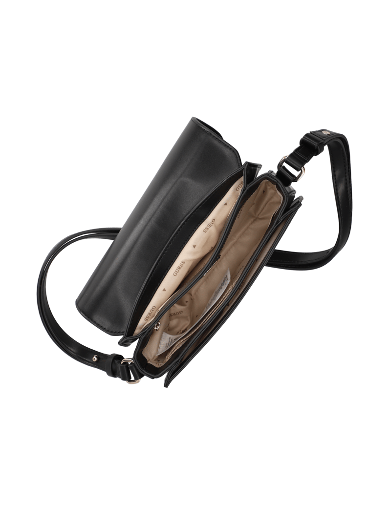 GUESS-JANIE-LOGO-CNVRTBL-XBODY-FLAP-černá