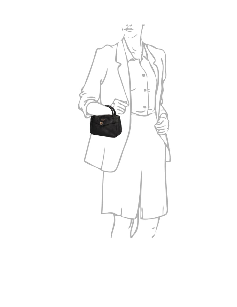 GUESS-ELLA-LOGO-MINI-SATCHEL-čierna