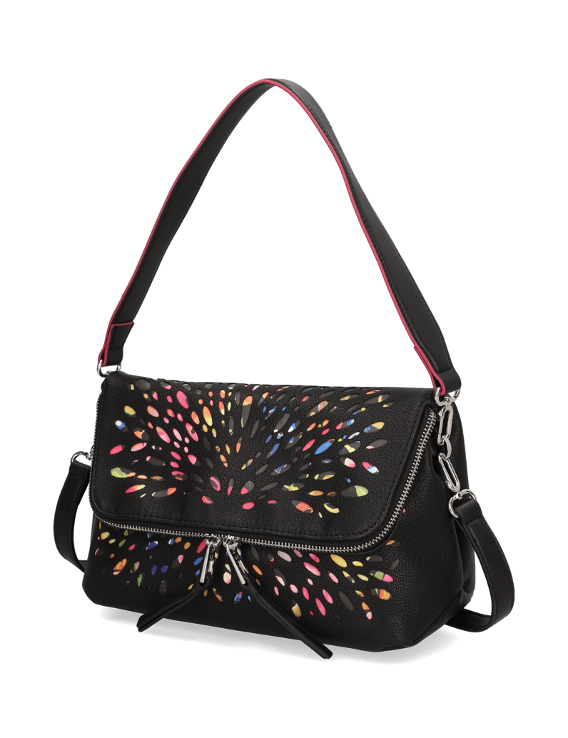 DESIGUAL-Lederimitat-Rucksack-schwarz