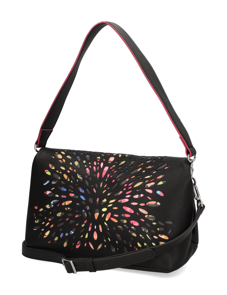 DESIGUAL-Lederimitat-Rucksack-schwarz