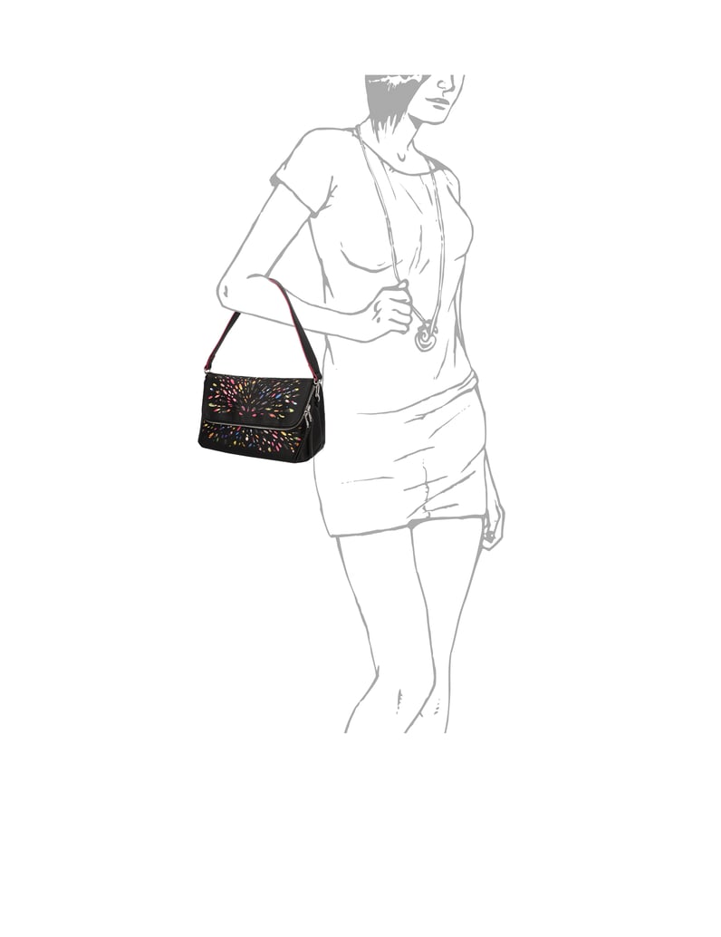 DESIGUAL-Lederimitat-Rucksack-schwarz