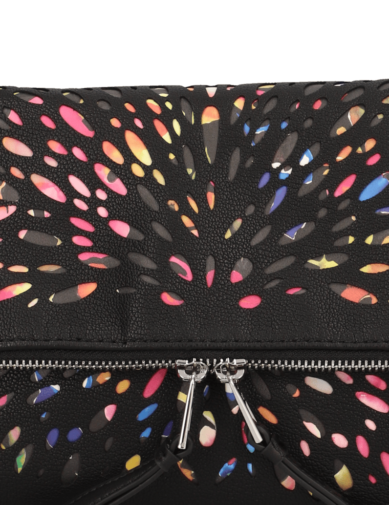 DESIGUAL-Lederimitat-Rucksack-schwarz