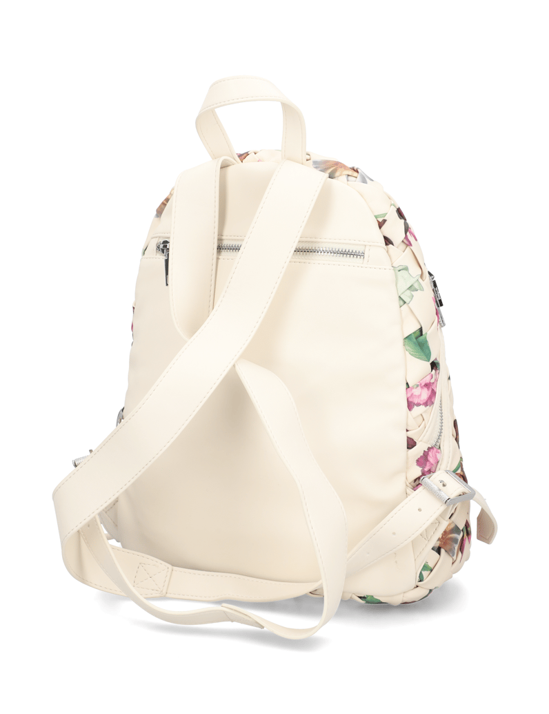 DESIGUAL-Lederimitat-Rucksack-beige