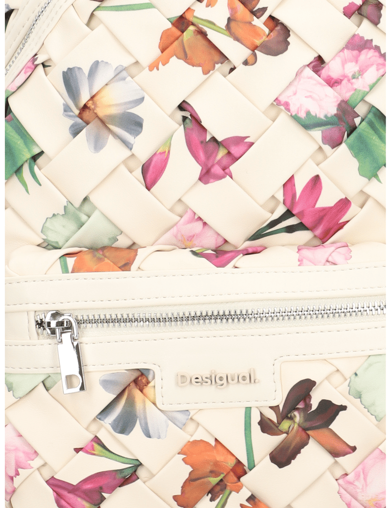 DESIGUAL-Lederimitat-Rucksack-beige