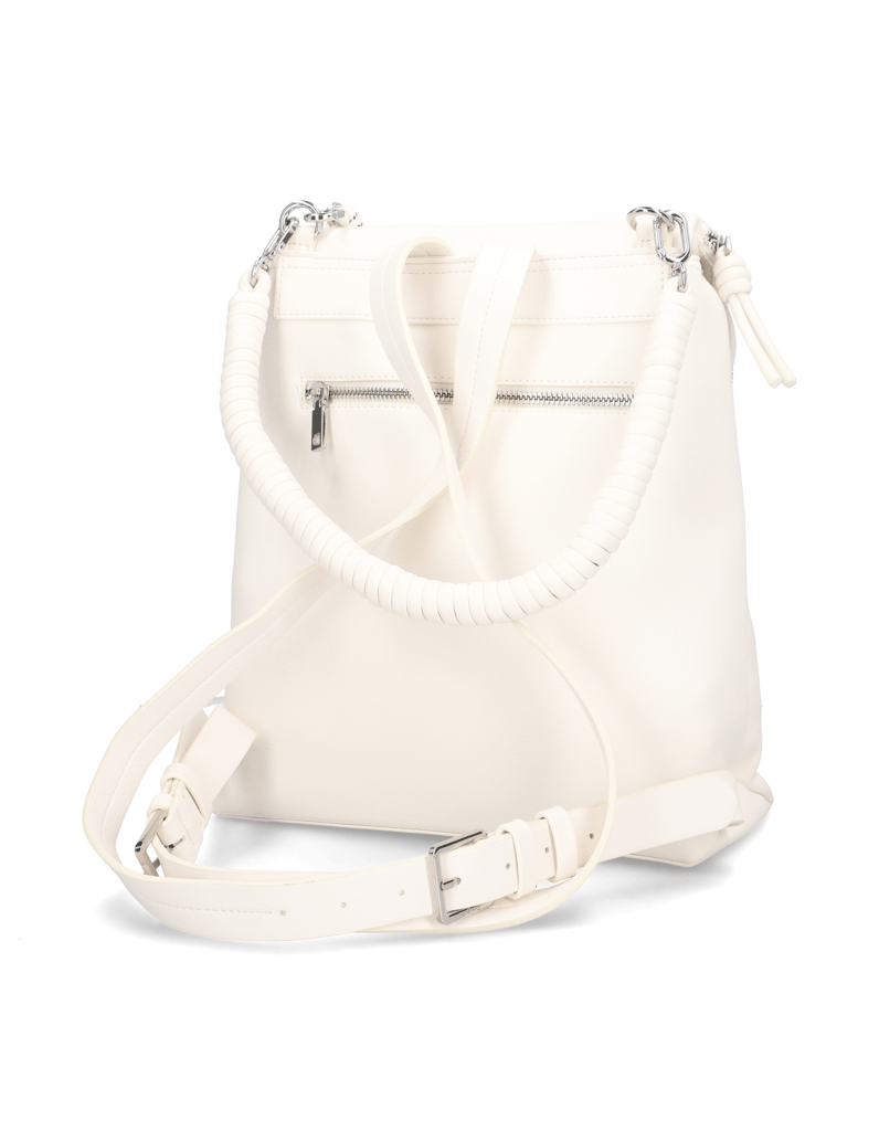 DESIGUAL-Lederimitat-Rucksack-weiss
