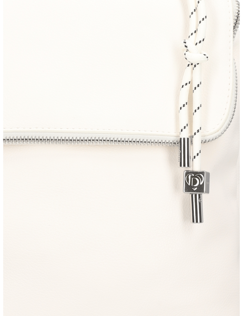 DESIGUAL-Lederimitat-Rucksack-weiss
