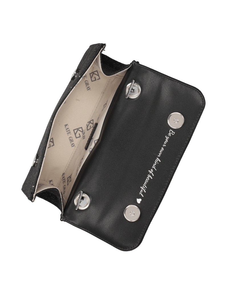 Kate-Gray-tekstil-clutch-torbica-srebrna