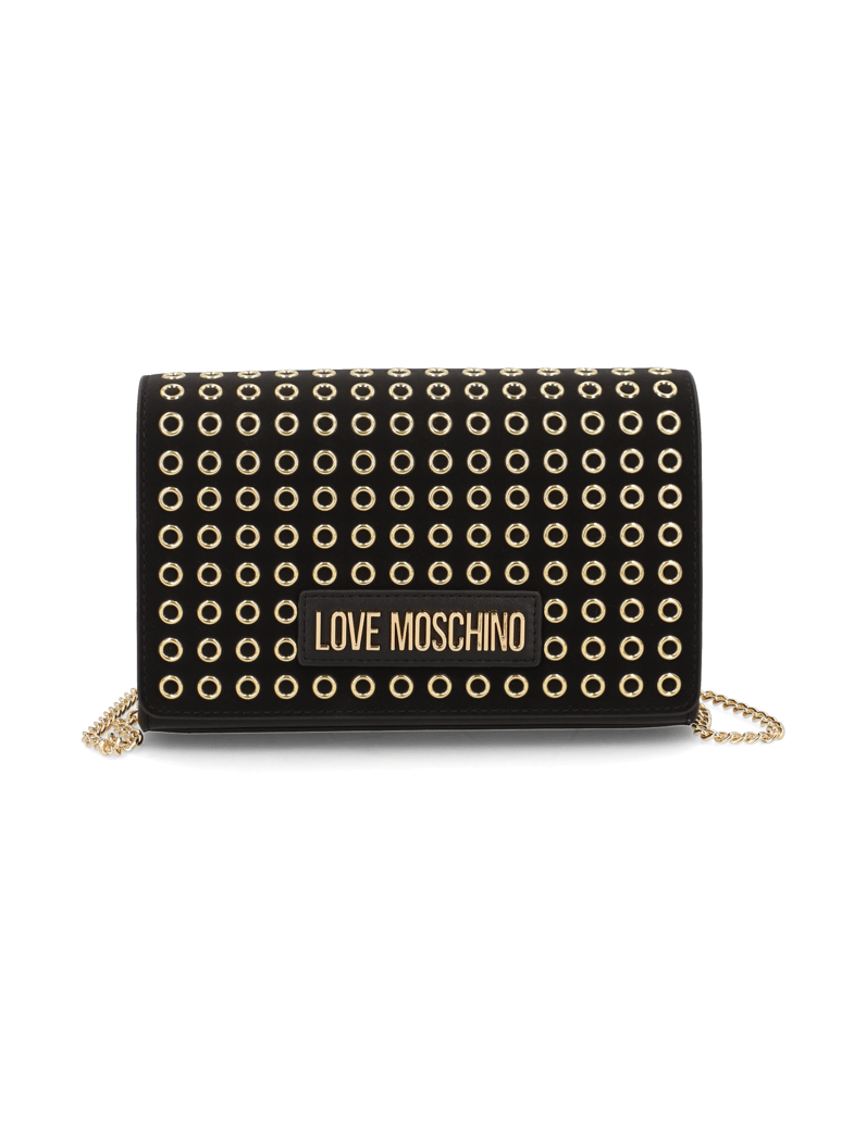 LOVE-MOSCHINO-Lederimitat-Clutch-schwarz