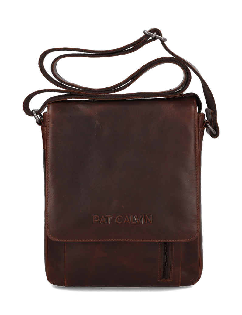 Pat-Calvin-hladká-kůže-taška-přes-rameno-hnědá