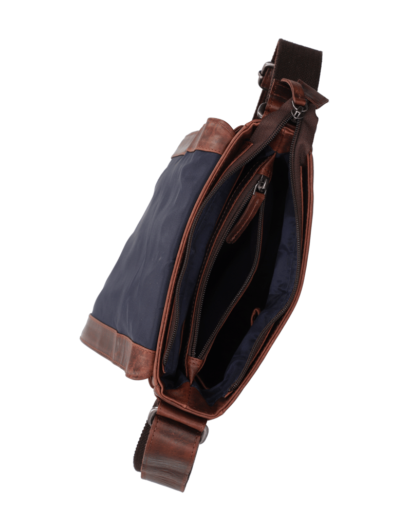 Pat-Calvin-hladká-kůže-taška-přes-rameno-hnědá