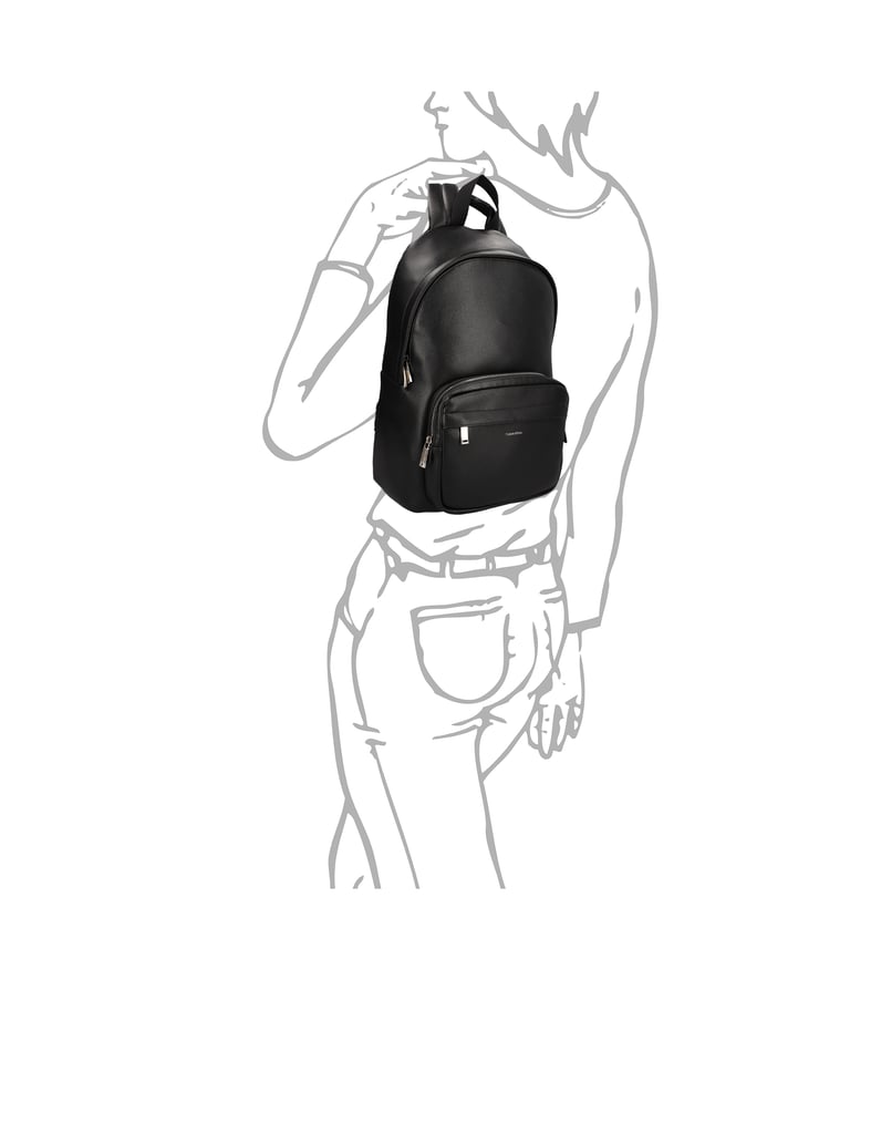 Calvin-Klein-RAISED-ROUND-BACKPACK-černá