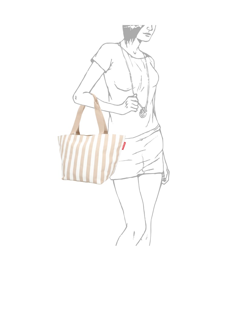REISENTHEL-shopper-M-summerstripes-coffee-hnedá