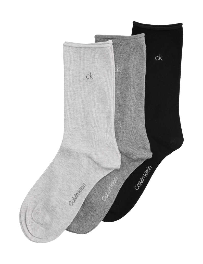 Calvin-Klein-CK-WOMEN-SOCK-3P-ROLLTOP-schwarz