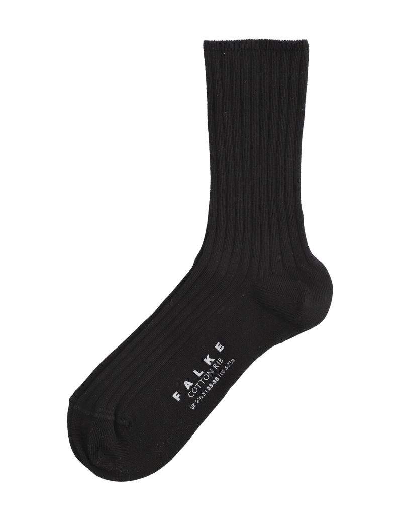 Falke-COTTON-RIB-schwarz