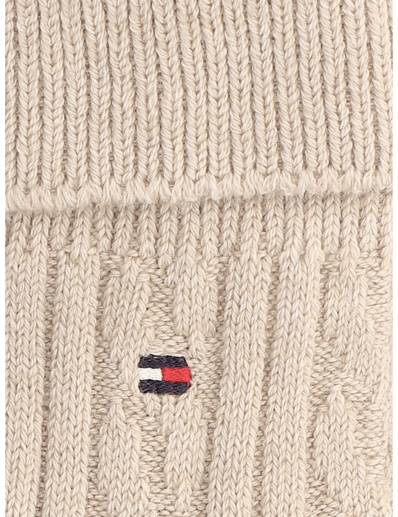 Tommy-Hilfiger-TH-WOMEN-SOCK-1P-FOLD-OVER-CABLE-grau