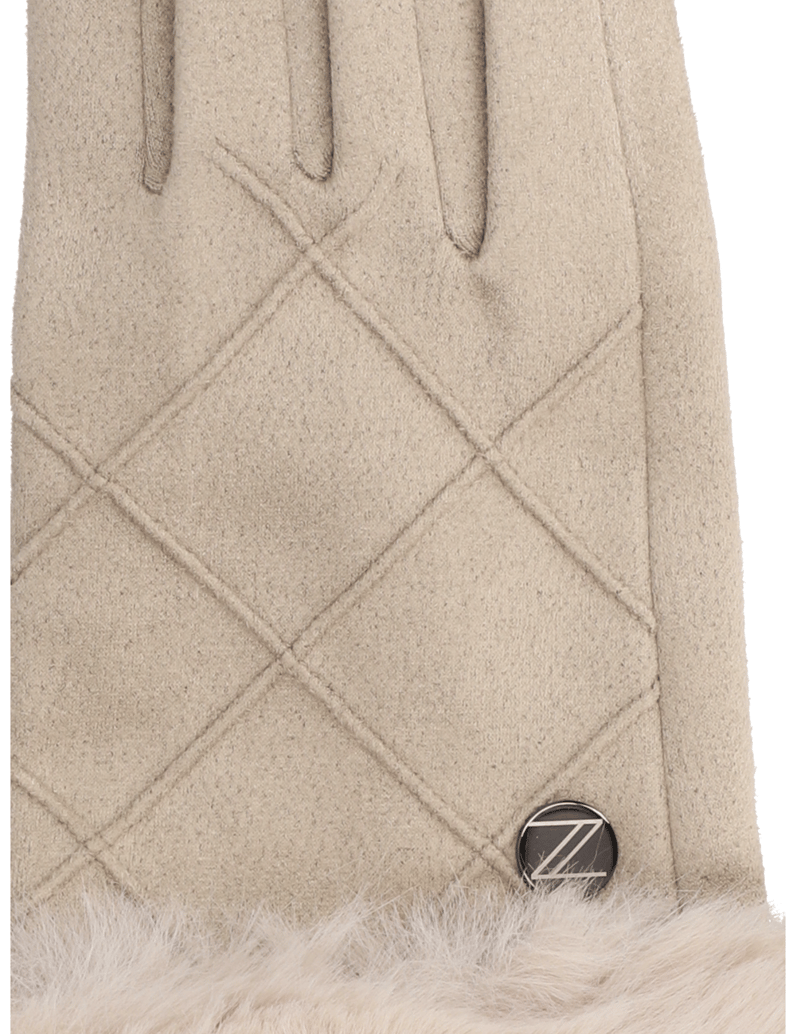 Lazzarini-HANDSCHUHE-MIT-WEBPELZBÜNDCHEN-schwarz