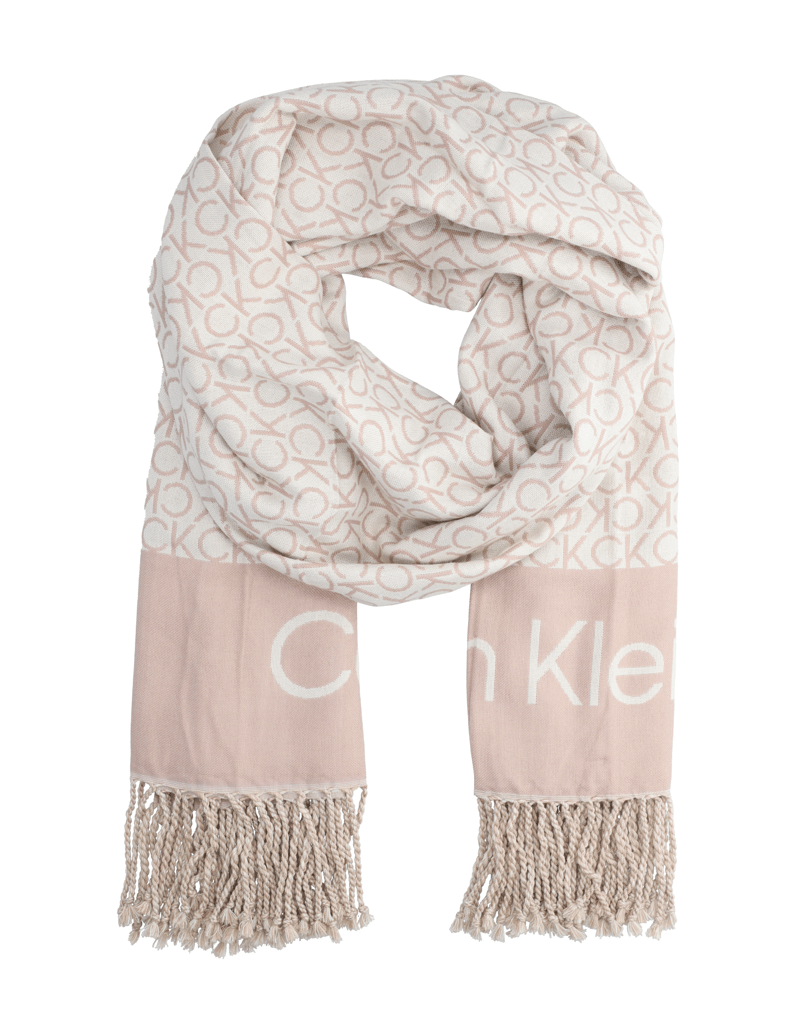 Calvin-Klein-FRINGES-MONOGRAM-SCARF-100X200