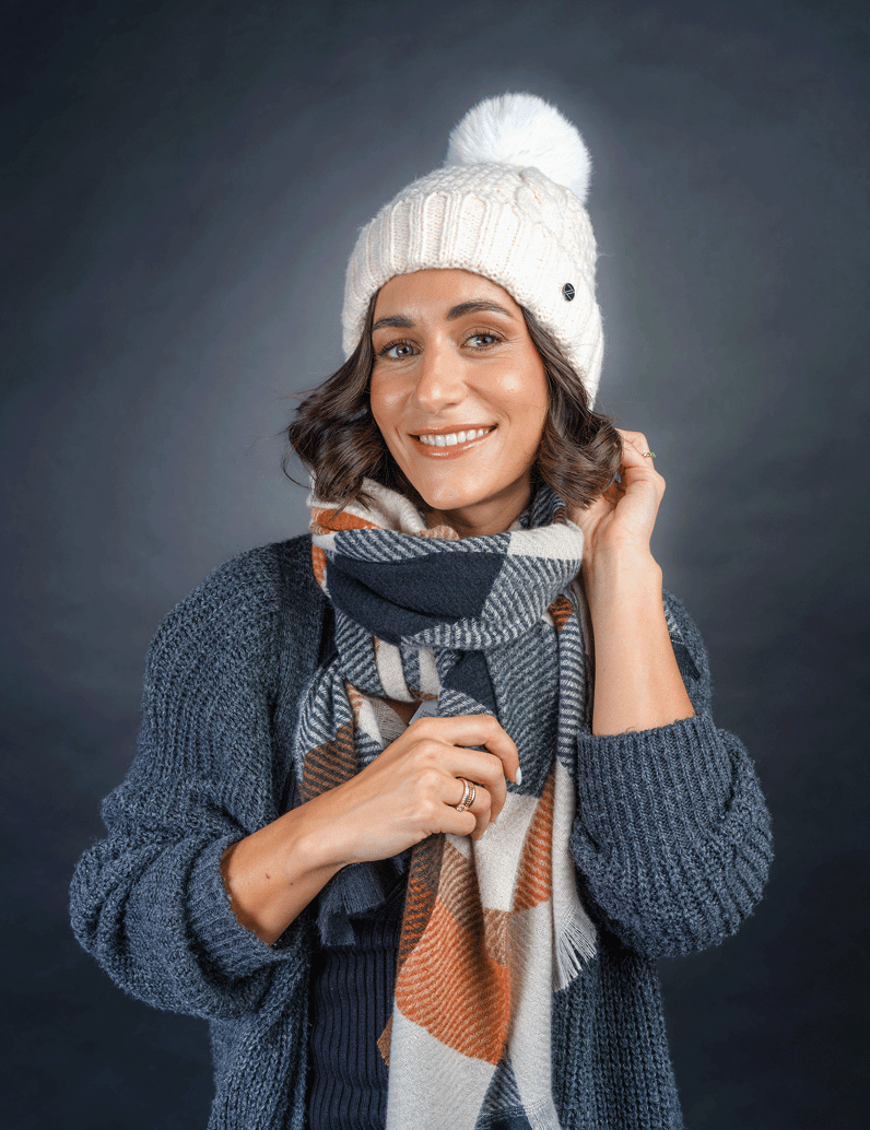 Lazzarini-textil-šála-hnědá