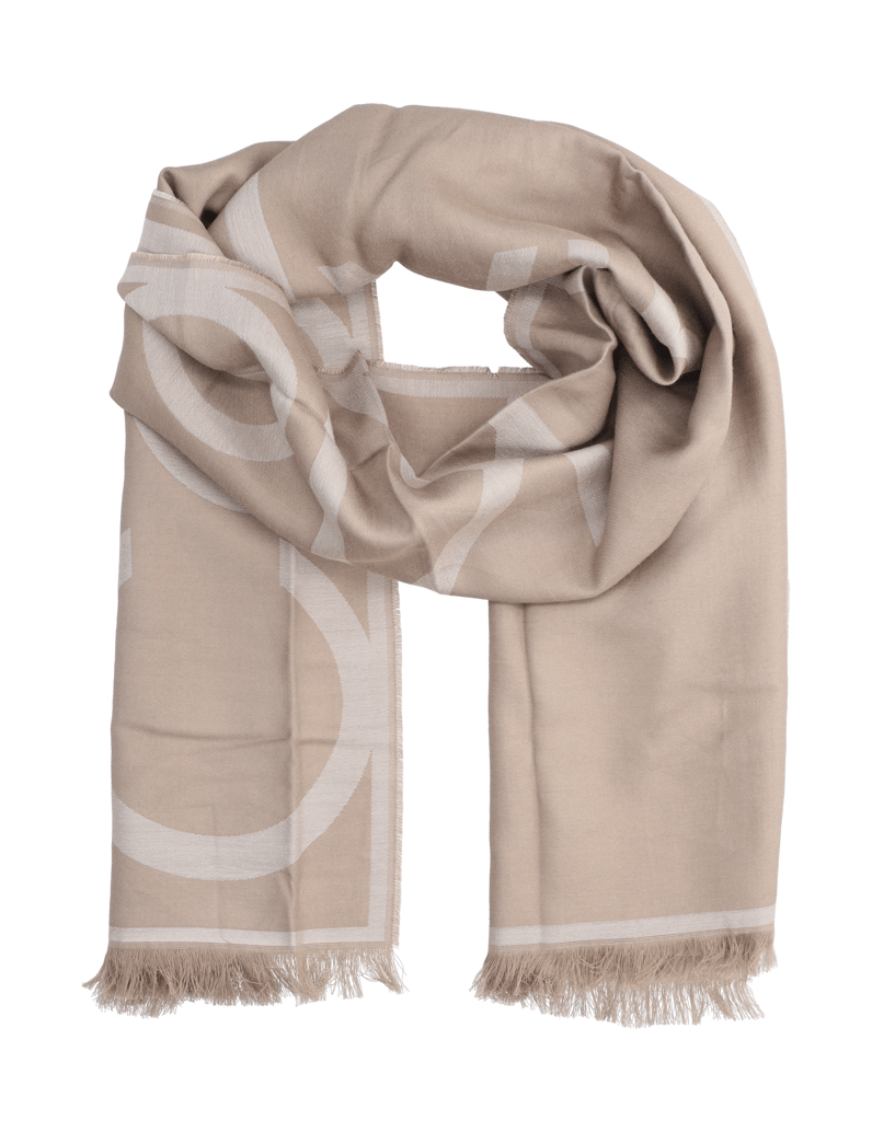 Calvin-Klein-OVERSIZED-LOGO-LW-JACQUARD-STOLE-črna