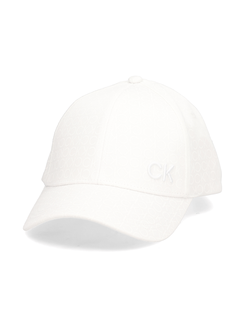Calvin-Klein-CK-MONOGRAM-COTTON-CAP-bílá