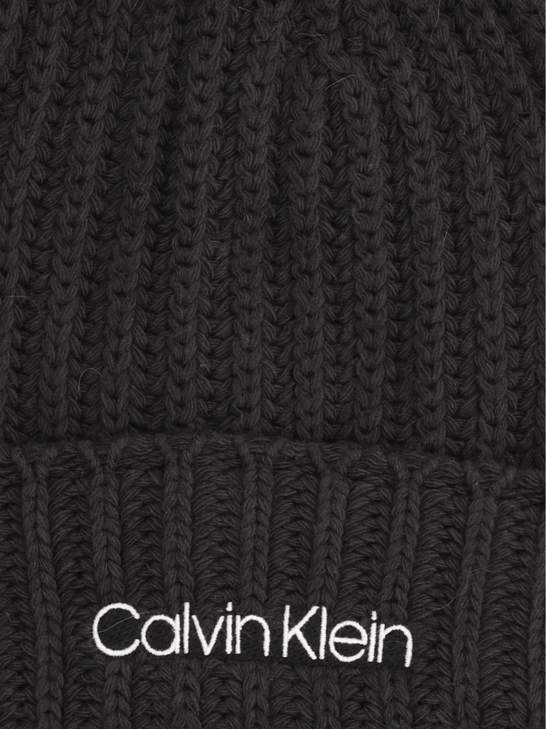 Calvin-Klein-OVERSIZED-KNIT-BEANIE-W/-POMPOM
