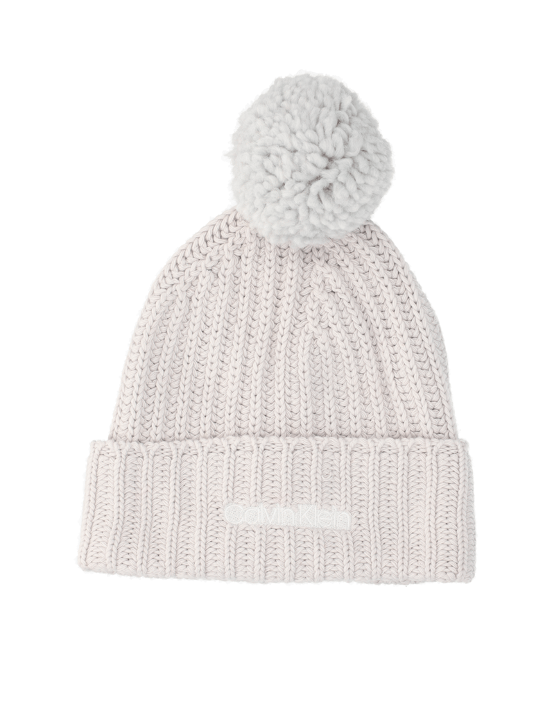 Calvin-Klein-OVERSIZED-KNIT-BEANIE-W/-POMPOM