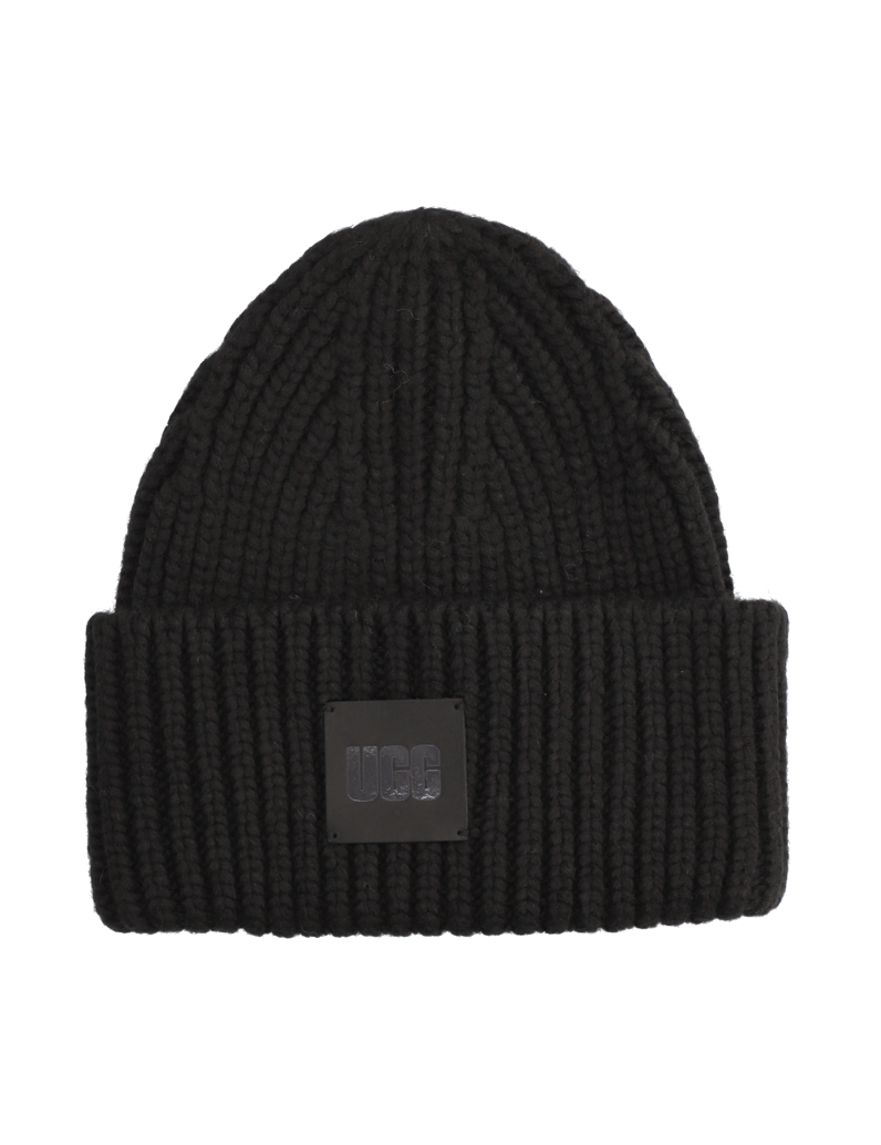 UGG-W-CHUNKY-RIB-BEANIE-schwarz