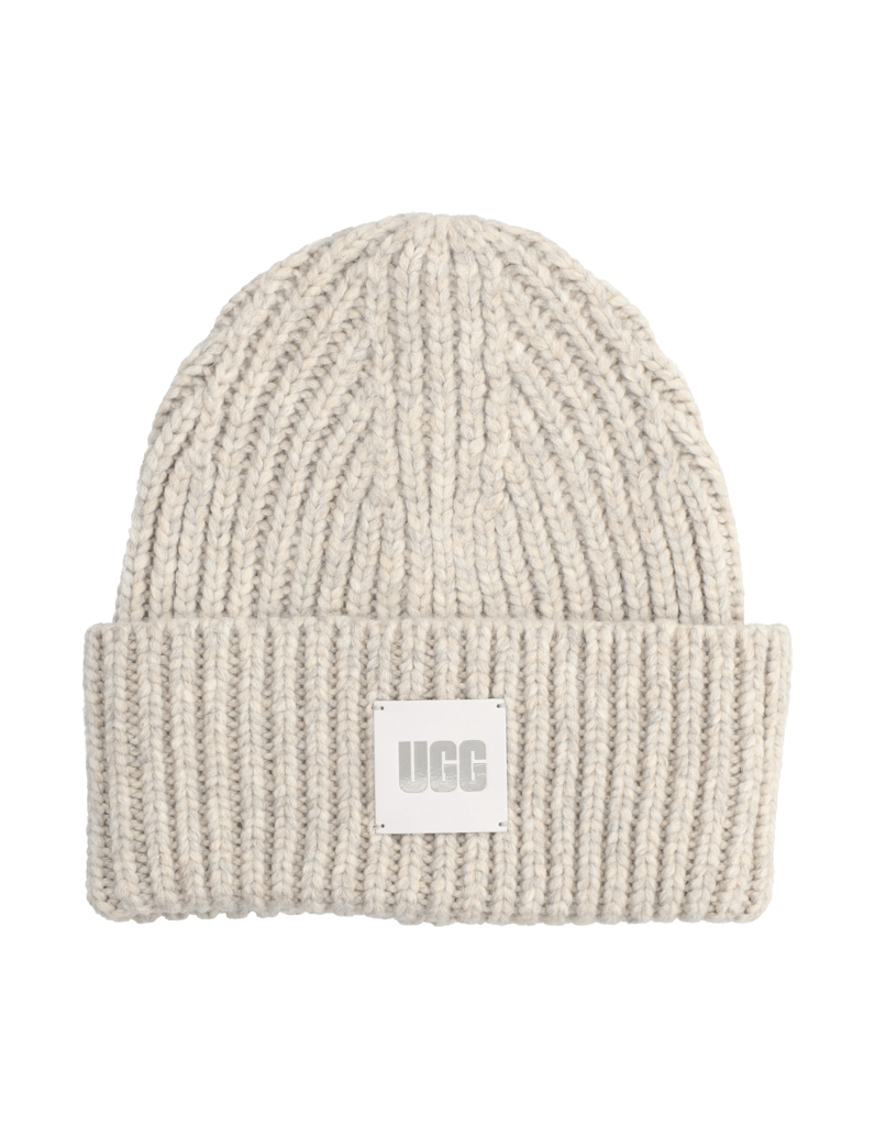 UGG-W-CHUNKY-RIB-BEANIE-šedá