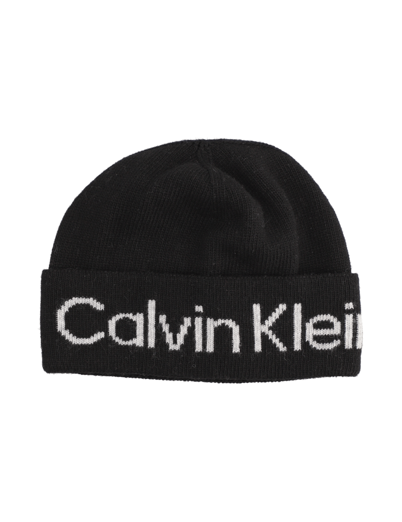 Calvin-Klein-LOGO-REVERSO-TONAL-BEANIE-schwarz