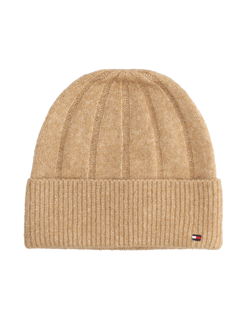 Tommy-Hilfiger-TH-FLAG-FLUFFY-BEANIE-schwarz