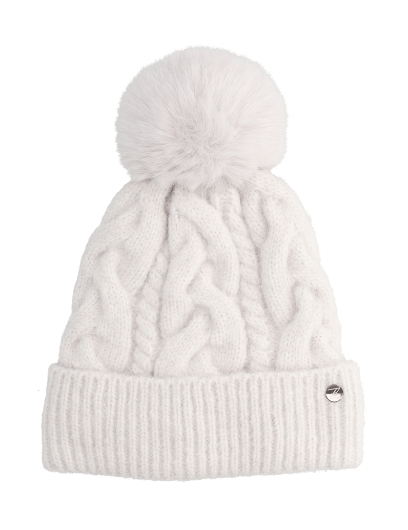 Lazzarini-MÜTZE-MIT--BOMMEL-UND-ZOPFMUSTER-čierna