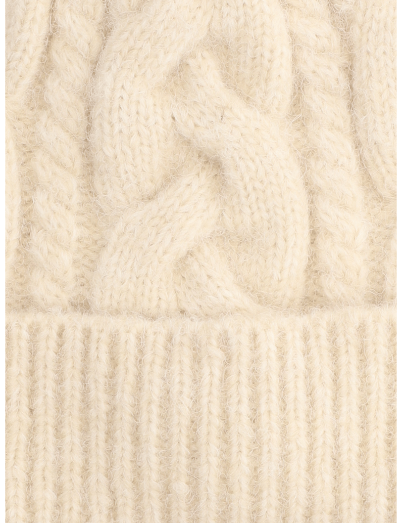 Lazzarini-MÜTZE-MIT--BOMMEL-UND-ZOPFMUSTER-čierna