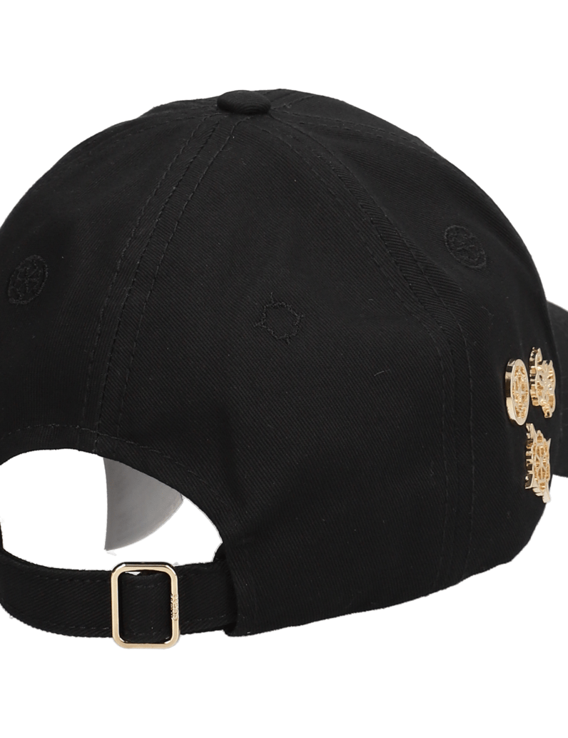GUESS-ELLA-LOGO-GABARDINE-BSEBAL-CAP-črna