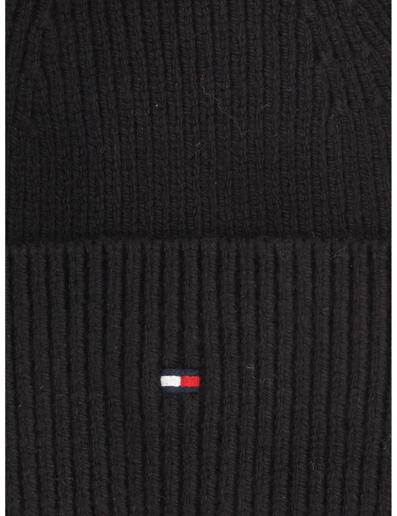 Tommy-Hilfiger-TH-FLAG-KNIT-BEANIE-schwarz