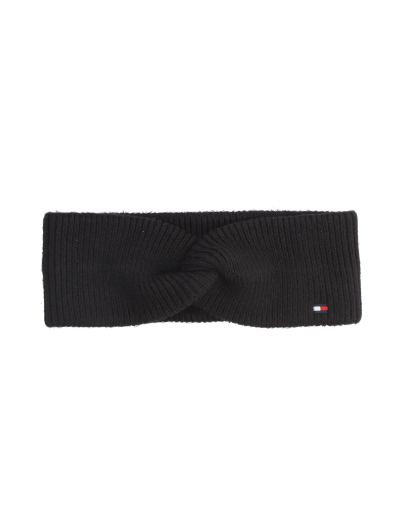 Tommy-Hilfiger-TH-FLAG-KNIT-HEADBAND-črna