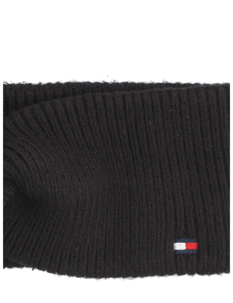 Tommy-Hilfiger-TH-FLAG-KNIT-HEADBAND-črna