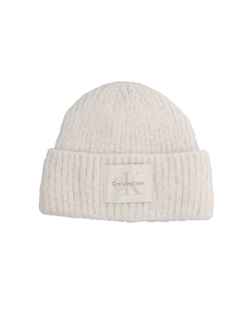 Calvin-Klein-BRUSHED-SOLID-CHUNKY-RIB-BEANIE-rjava