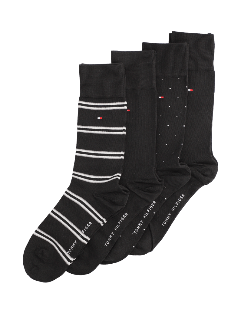 Tommy-Hilfiger-GIFTBOX-4-PAIRS-černá