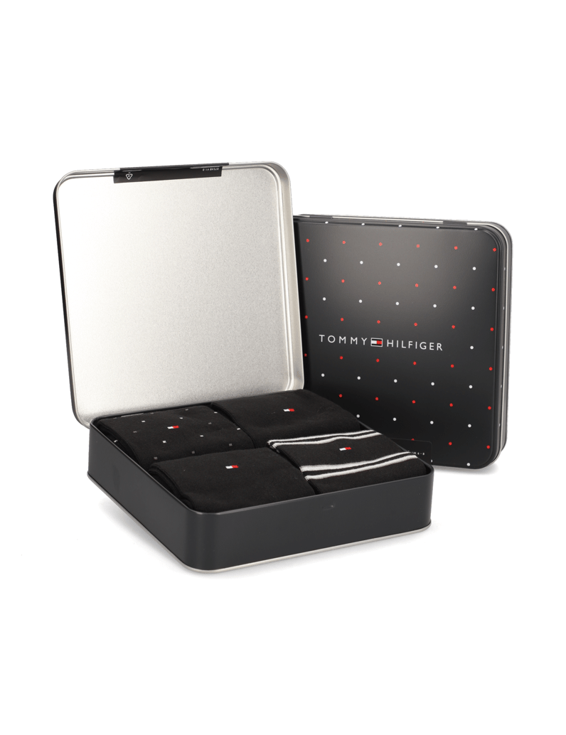 Tommy-Hilfiger-GIFTBOX-4-PAIRS-černá
