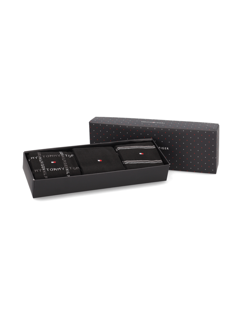 Tommy-Hilfiger-GIFTBOX-3-PAIRS-černá