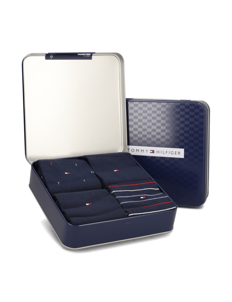 Tommy-Hilfiger-TH-MEN-SOCK-4P-TIN-GIFT-BOX-čierna