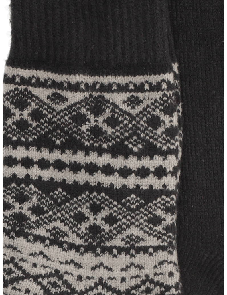 Camano-MEN-COSY-JACQUARD-SOCKS-2P-černá