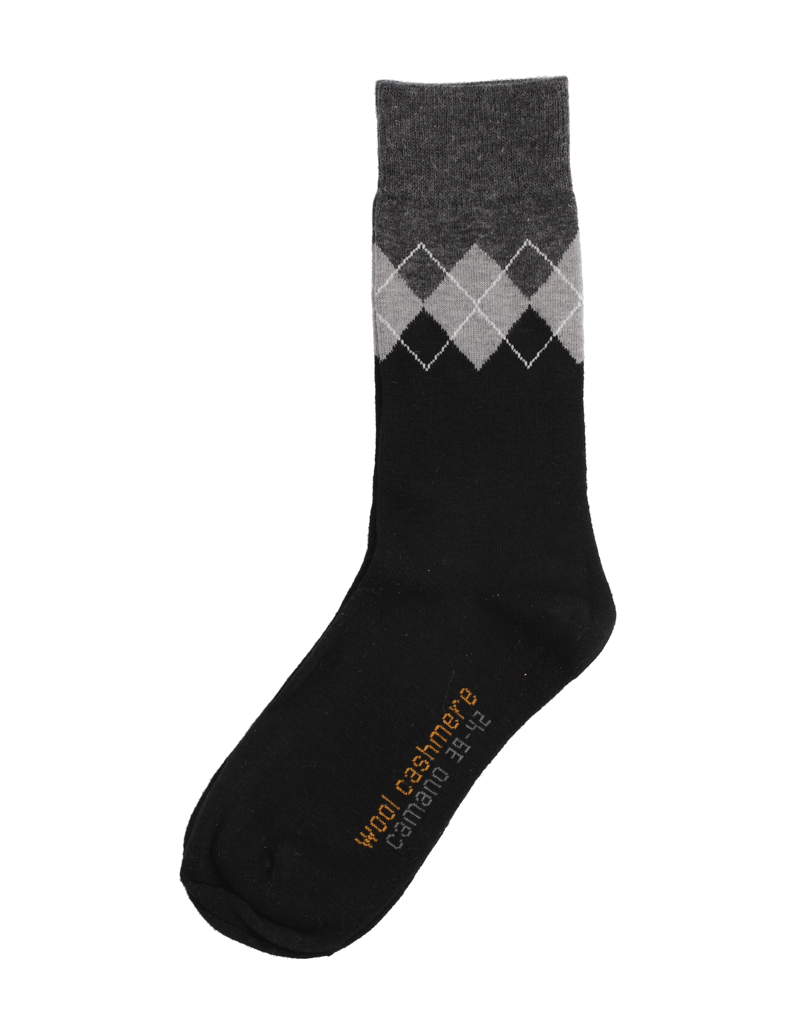 Camano-MEN-COSY-ARGYLE-WOOL-CASHMERE-SOCK-schwarz