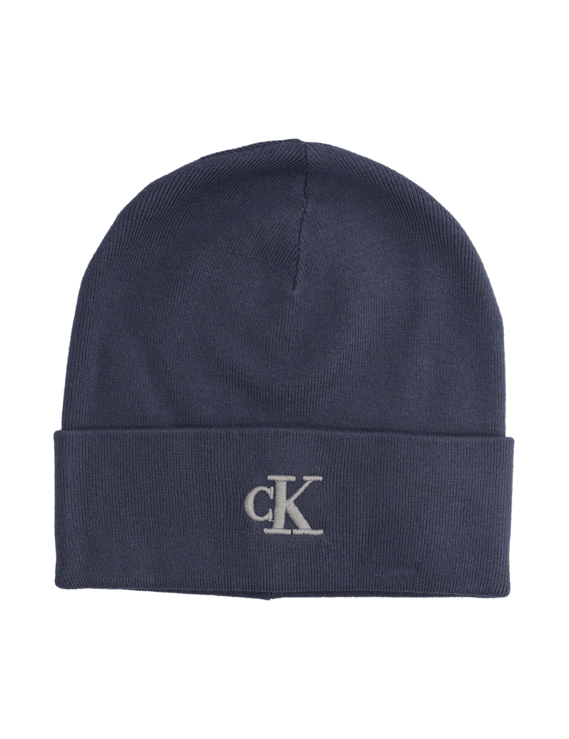 Calvin-Klein-CK-FINE-RIB-BEANIE-grau