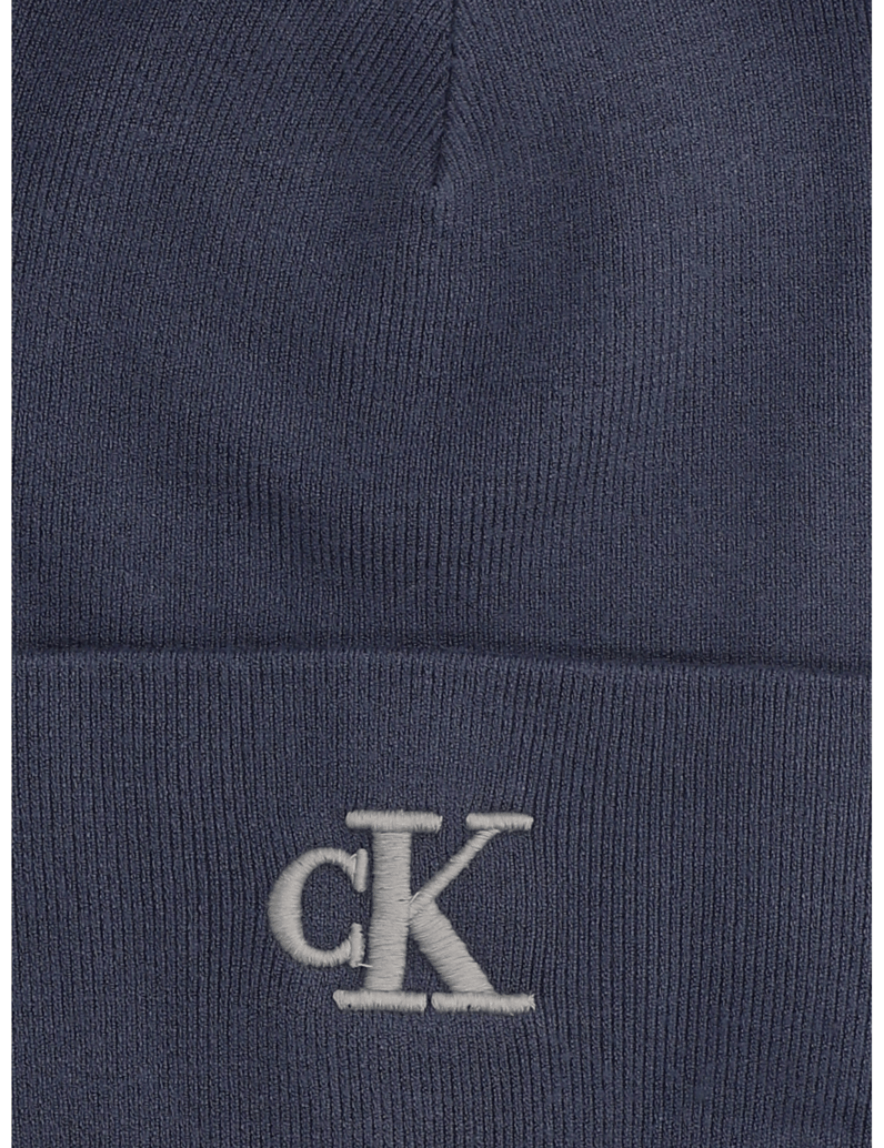 Calvin-Klein-CK-FINE-RIB-BEANIE-grau
